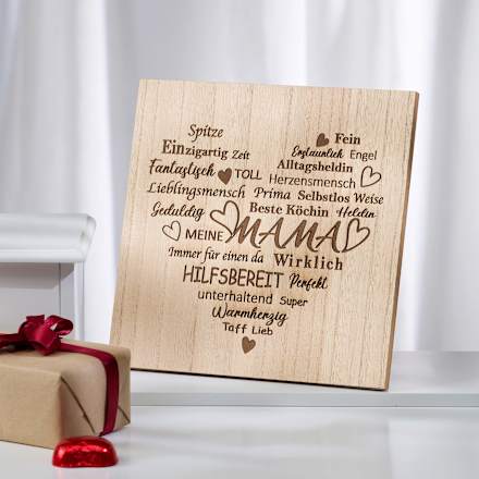 Holzschild mit Spruch, natur Dekorieren & Einrichten