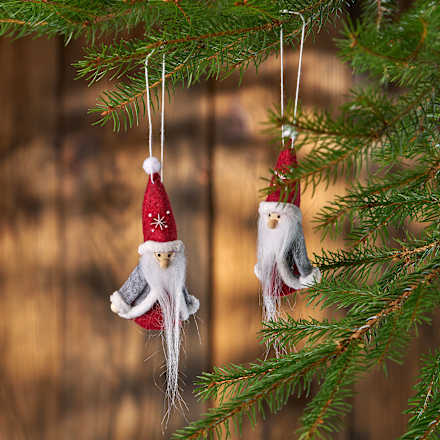 Stoffwichtel, rot-grau Dekorieren & Einrichten