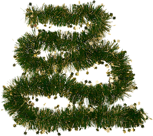 Foliengirlande mit Sternen, grün-gold (2 m) Dekorieren & Einrichten