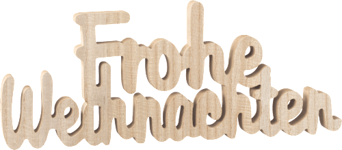 Holzschriftzug Frohe Weihnachten natur Dekorieren & Einrichten
