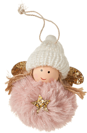 Fellengel, rosa-weiß Dekorieren & Einrichten