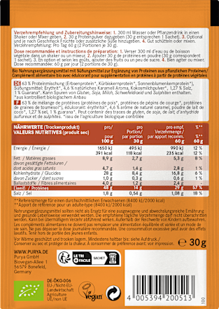Proteinpulver 48% Salted Caramel mit Guarana PURYA!