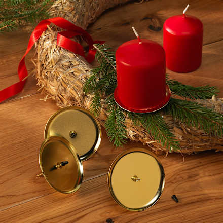 Kerzenhalter für den Adventskranz, gold Dekorieren & Einrichten