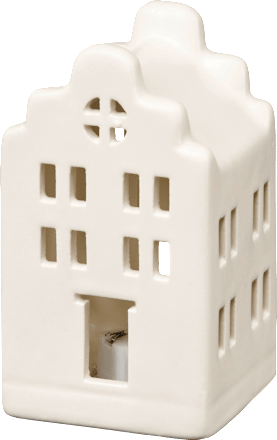 LED Porzellanhaus, weiß matt (10 cm) Dekorieren & Einrichten