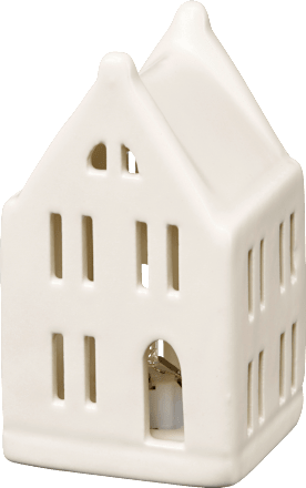 LED Porzellanhaus, weiß matt (10 cm) Dekorieren & Einrichten