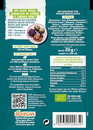 Meine vegane Bratensauce BIOVEGAN