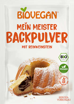 Backpulver mit Reinweinstein BIOVEGAN