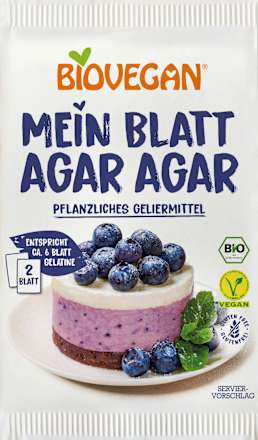 Geliermittel, Mein Blatt Agar Agar, pflanzlich (2 Blatt) BIOVEGAN