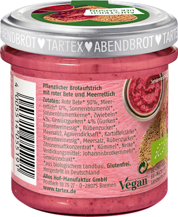 Brotaufstrich, Rote Bete Meerrettich Tartex