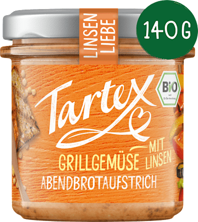 Brotaufstrich, Grillgemüse mit Linsen Tartex