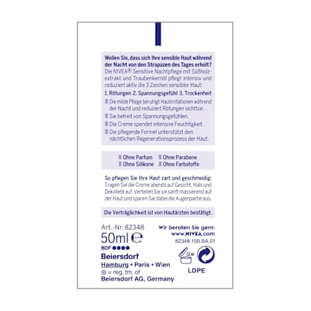 Nachtcreme Essentials Sensitive NIVEA