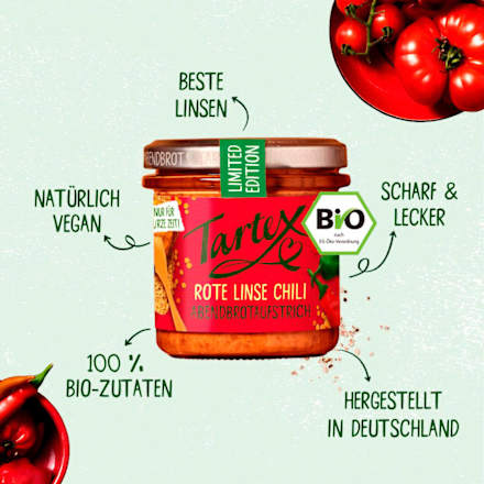 Brotaufstrich Rote Linsen Chili Tartex