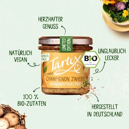 Brotaufstrich, Champignon Zwiebel Tartex