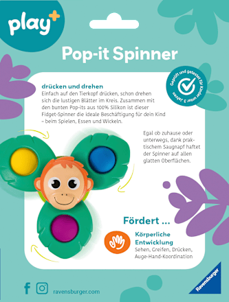 Pop-it Spinner play+ Affe Ravensburger