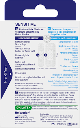 Pflaster Strips Sensitive Hansaplast