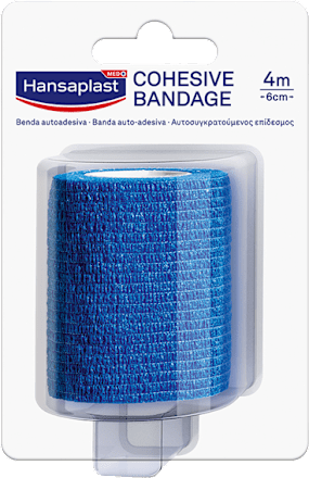 Benda coesiva blu 4mx6cm Hansaplast