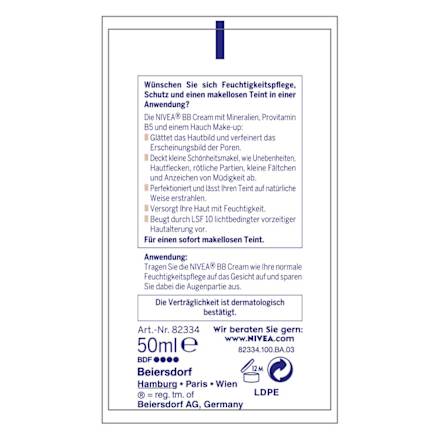 Getönte Tagescreme Essentials 5in1 BB Mittel/Dunkel NIVEA