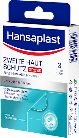 Pflaster Strips Zweite Haut Groß Hansaplast