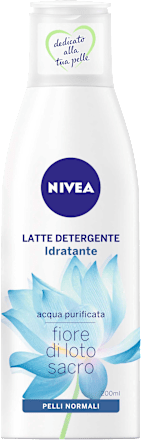 Latte detergente idratante con acqua purificata e fiore di loto sacro NIVEA