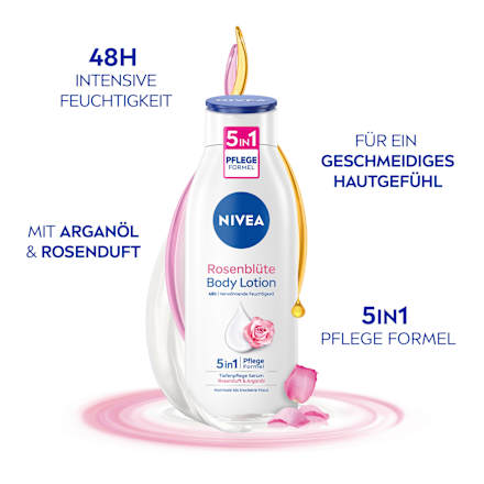 Bodylotion Rosenblüte 5in1 Pflegeformel NIVEA