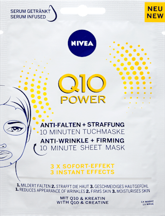 Q10 Power 10 Minuten Tuchmaske Anti-Falten + Straffung NIVEA