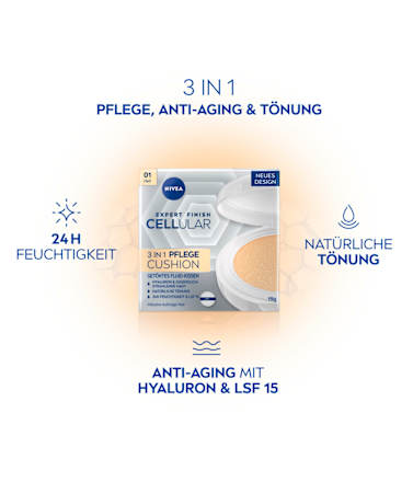 Hyaluron Cellular Filler 3in1 Pflege Cushion LSF 15 - Hell NIVEA