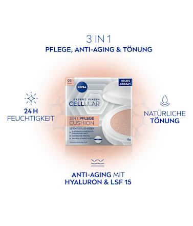 Fluid getönt 3in1 Hyaluron Cellular Filler 03 Dunkel LSF 15 NIVEA