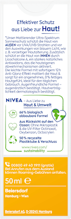 Sonnencreme Gesicht mattierend, LSF 50  NIVEA SUN