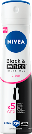Black & White Invisible dezodorans u spreju Clear NIVEA