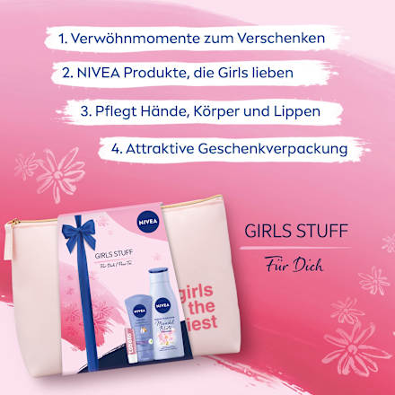 Geschenkset Girls Stuff mit Kosmetiktasche NIVEA