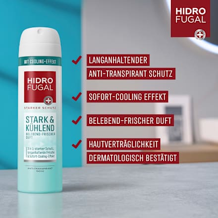 Antitranspirant Deospray Stark + Kühlend Hidrofugal
