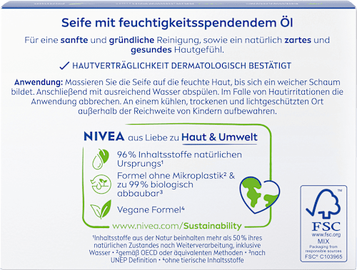 Seifenstück Creme Soft Pflegeseife NIVEA