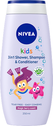 kids 3u1 dečiji šampon i gel za tuširanje – Sparkle berry scent NIVEA BABY