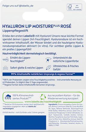 Lippenpflege Hyaluron Moisture Rosé Labello
