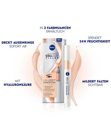 Concealer Augenpflege 3in1 Hyaluron Cellular Filler, 02 Mittel NIVEA