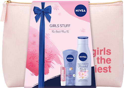 Geschenkset Girls Stuff mit Kosmetiktasche NIVEA