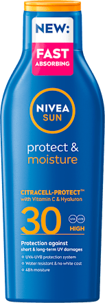 Losjon za zaščito pred soncem Protect & Moisture, ZF 30 NIVEA SUN