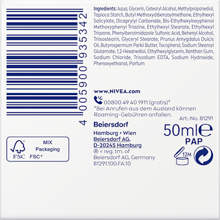 Reichhaltige Tagespflege mit LSF 30  NIVEA