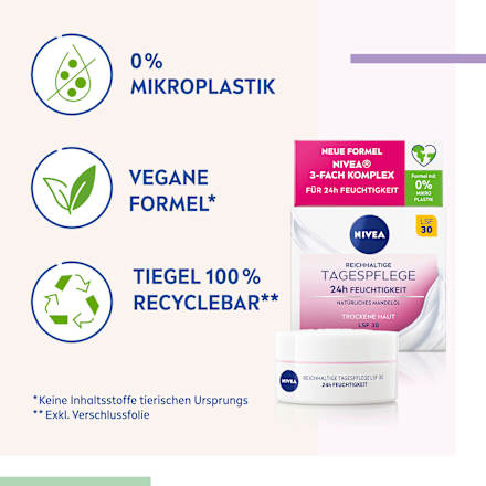 Reichhaltige Tagespflege mit LSF 30  NIVEA