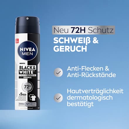 Antitranspirant Deospray Black & White Invisible Original NIVEA MEN