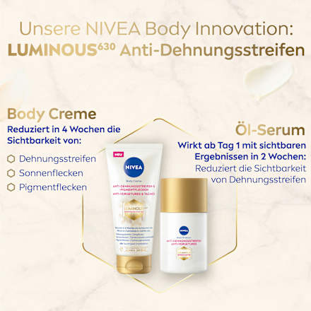 Körperöl Luminous Anti-Dehnungsstreifen NIVEA