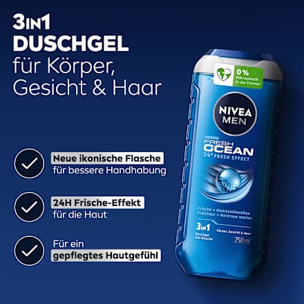 Duschgel Fresh Ocean 3in1 NIVEA MEN