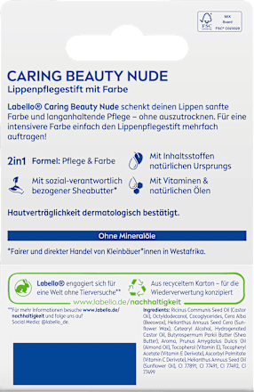 Lippenpflege Caring&nbsp;Beauty 2in1 Nude Labello