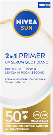2in1 Primer UV siero quotidiano SPF50+ NIVEA SUN