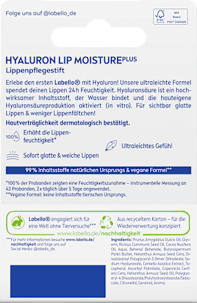 Lippenpflege Hyaluron Moisture Clear Labello