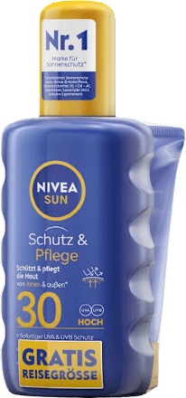 Sonnenspray Schutz & Pflege LSF 30 + gratis Reisegröße NIVEA SUN