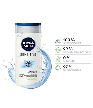 Duschgel Sensitive 3in1, Vorteilspack (6x250 ml) NIVEA MEN