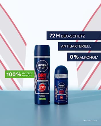 Antitranspirant Deo Roll-on Dry Impact, Vorteilspack (6x50 ml) NIVEA MEN