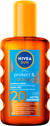 Olje za sončenje Protect & Bronze, ZF 20 NIVEA SUN