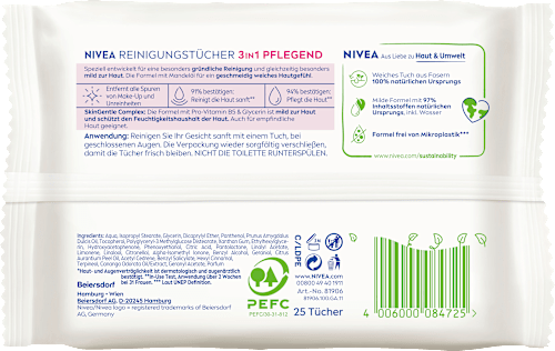 Abschminktücher 3in1 pflegend  NIVEA